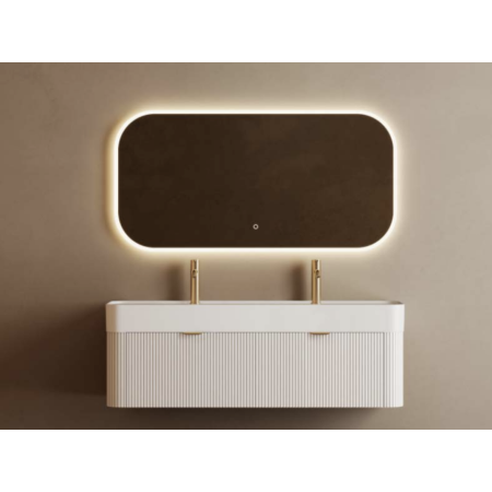 Meuble Venezia couleur blanc 130cm + miroir